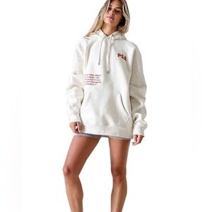The Mayfair Group PSA Oversized Hoodie Cream OS Manifest Positive Affirmation